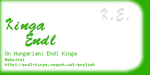 kinga endl business card